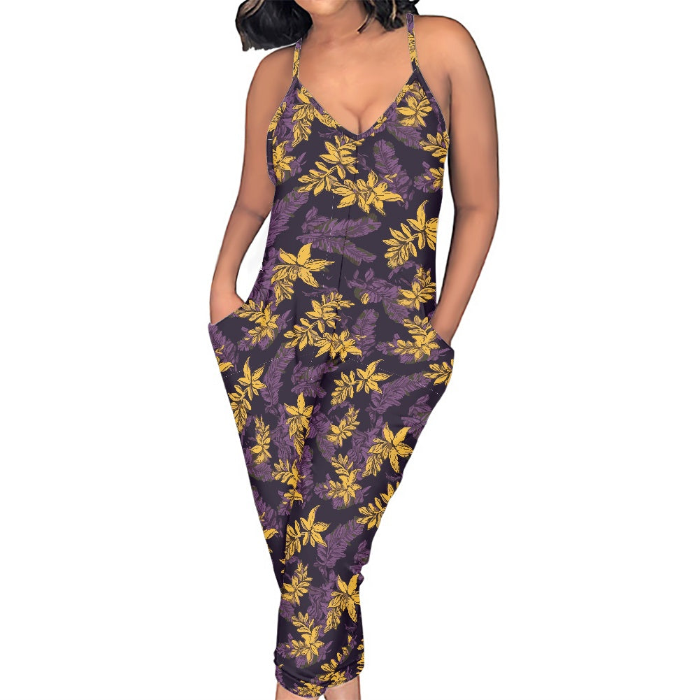 Purple and Gold Rompers - Exclusive One-of-a-Kind Luxury Romper - Limited Edition, Ethically Made, and Stylishly Comfortable white