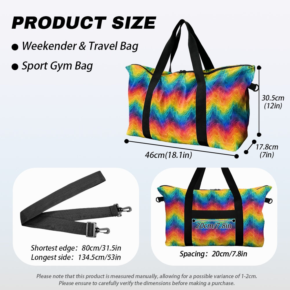 Rainbow Wavy Lines Lightweight luggage