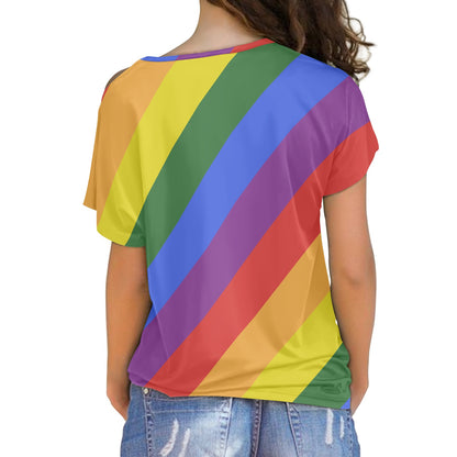 Rainbow Sequin Cross Belt Top - Unique Design, Comfortable Polyester Blend, Perfect for Parties and Everyday Wear