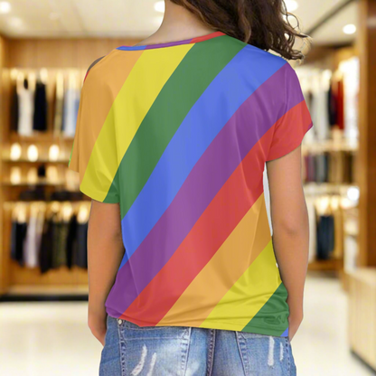 Rainbow Sequin Cross Belt Top - Unique Design, Comfortable Polyester Blend, Perfect for Parties and Everyday Wear