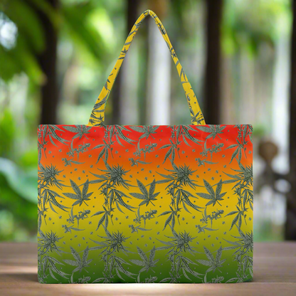 Marijuana Zipper Medium Tote Bag