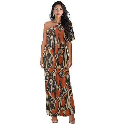 Elegant Off-Shoulder Two-Piece Dress for Women white