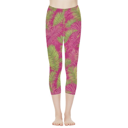 All-Over Print Women's Yoga Pants white