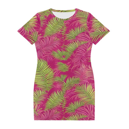 Women's Round Neck Short Sleeve Midi Skirt