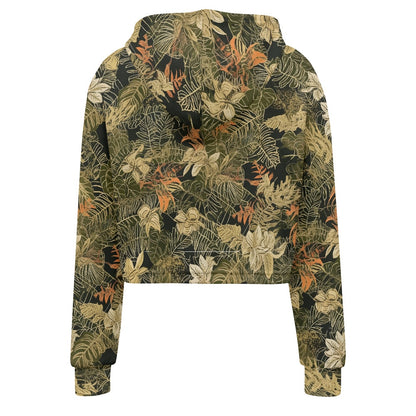 Women's midriff-baring sweatshirt - Tropical Island