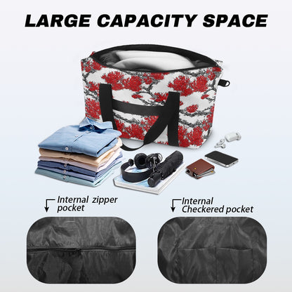 Red Floral Lightweight luggage