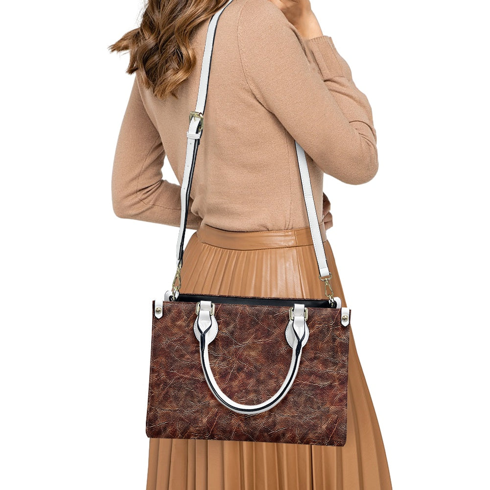 Women's PU leather twill handbag