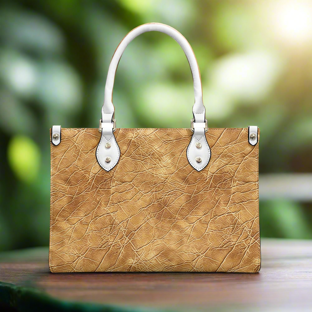 Amber Glow: Sophisticated Women’s PU Leather Twill Handbag