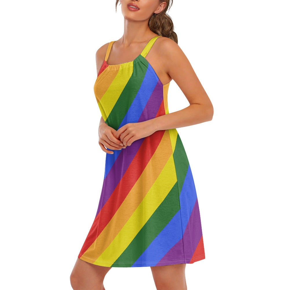 Rainbow Strappy dress