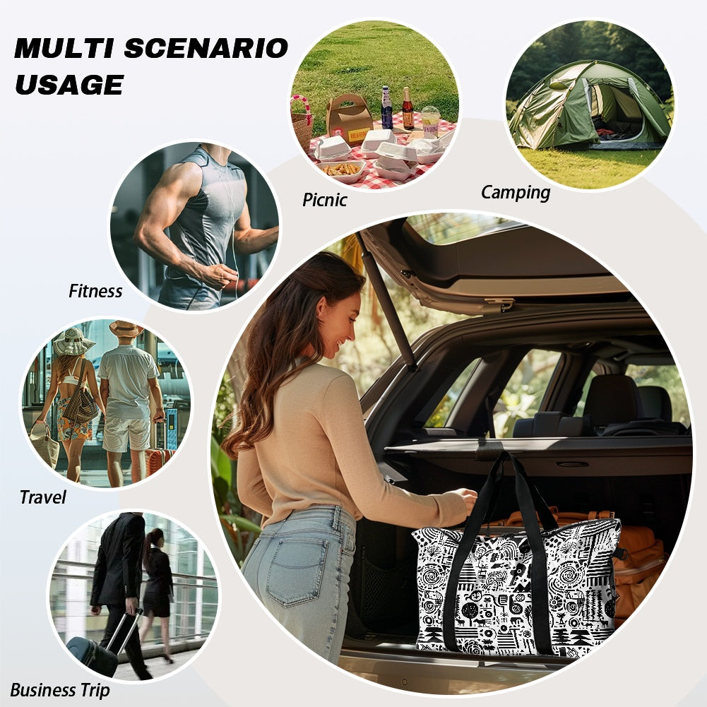 Black and White Ethnic African Lightweight luggage