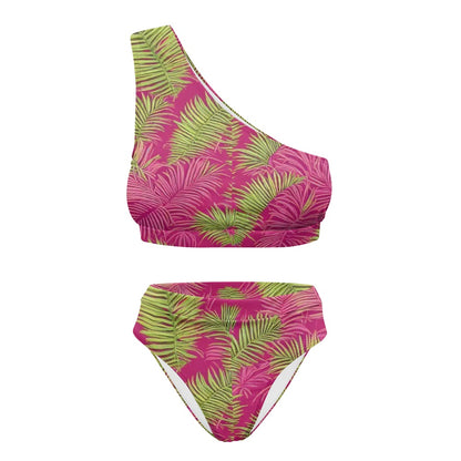 Women's one-shoulder swimwear white