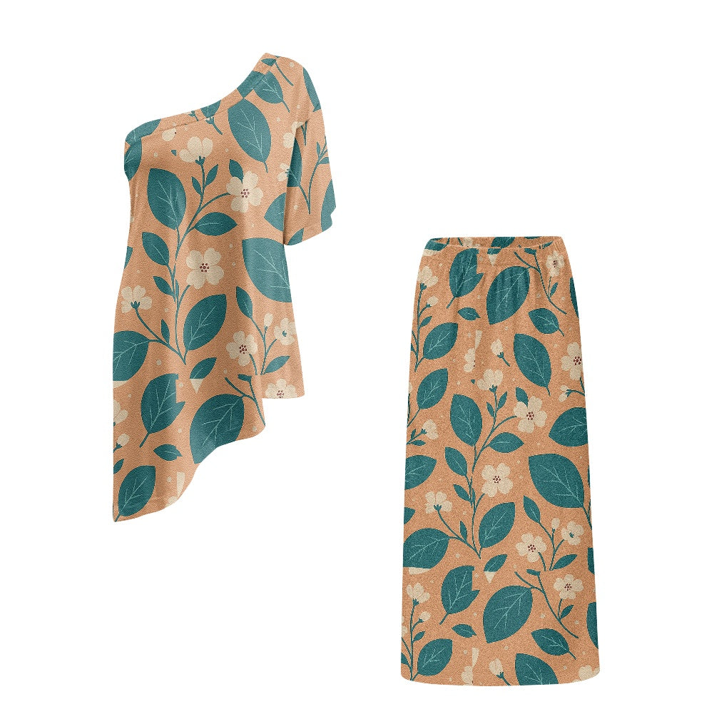 Elegant Off-Shoulder Two-Piece Dress for Women