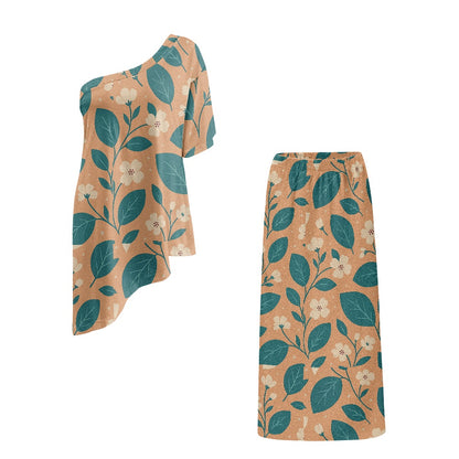 Elegant Off-Shoulder Two-Piece Dress for Women