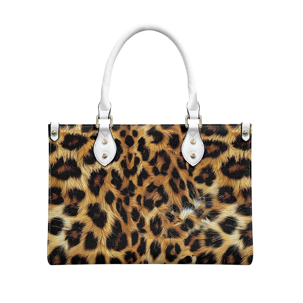 Leopard pattern Women's PU leather twill handbag