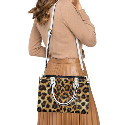 Leopard pattern Women's PU leather twill handbag