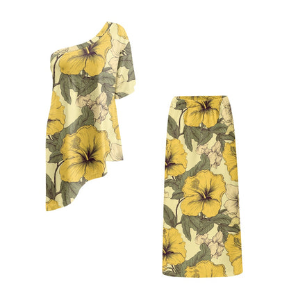 Elegant Off-Shoulder Two-Piece Dress for Women