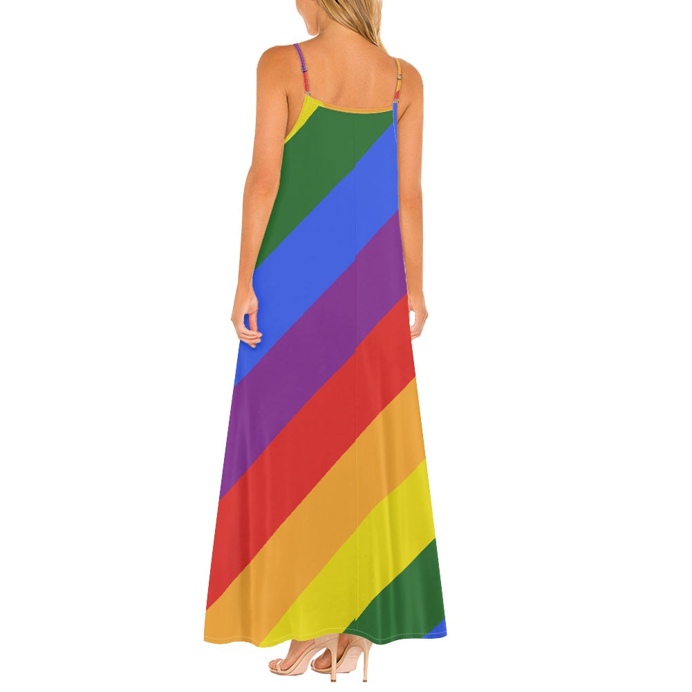 Rainbow Strappy dress(long)