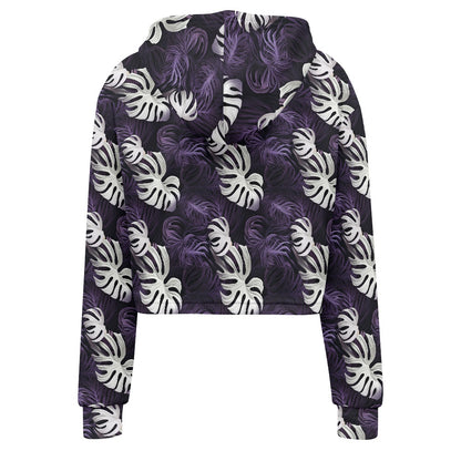 Women's midriff-baring sweatshirt - Tropical