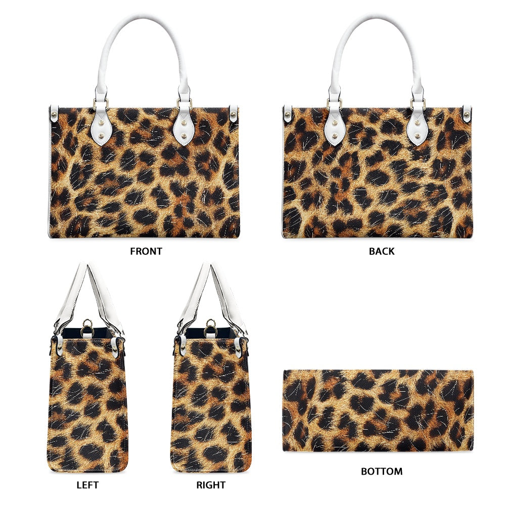 Leopard Pattern for Women's PU leather twill handbag