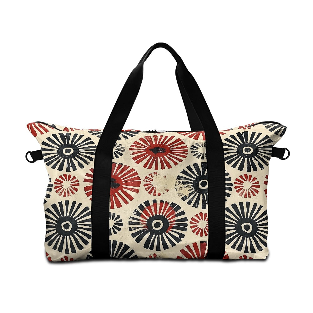 Ethnic Kente pattern Lightweight luggage white ONESIZE