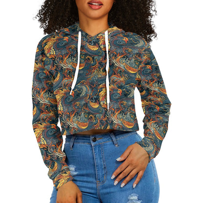 Women's midriff-baring sweatshirt - Chinese