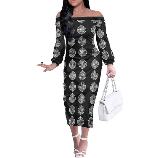 Women's long sleeve dress white