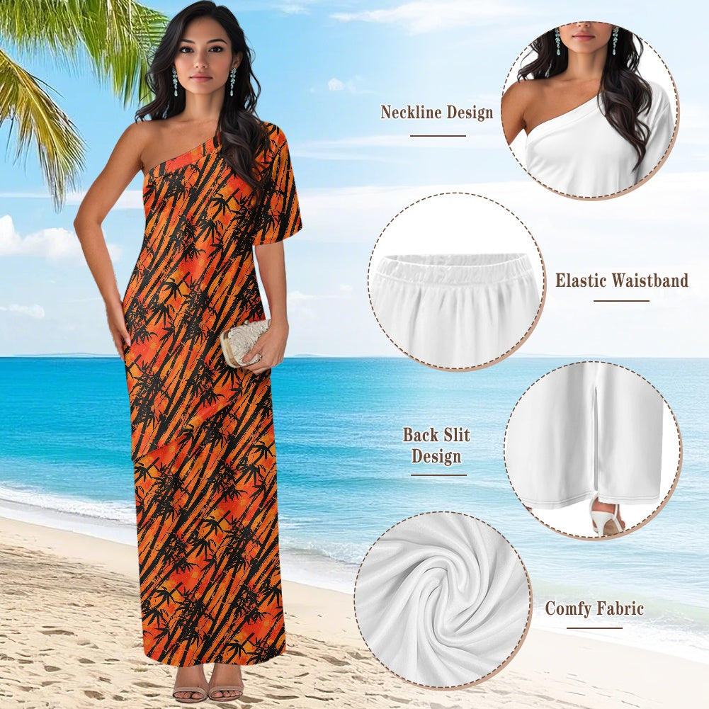 Elegant Off-Shoulder Two-Piece Dress for Women