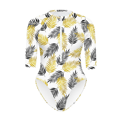 Deep V Swimsuit white