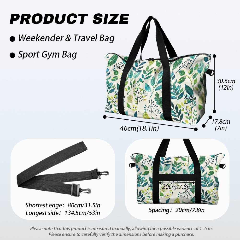 Green Floral Lightweight luggage