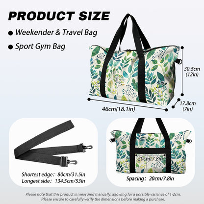 Green Floral Lightweight luggage