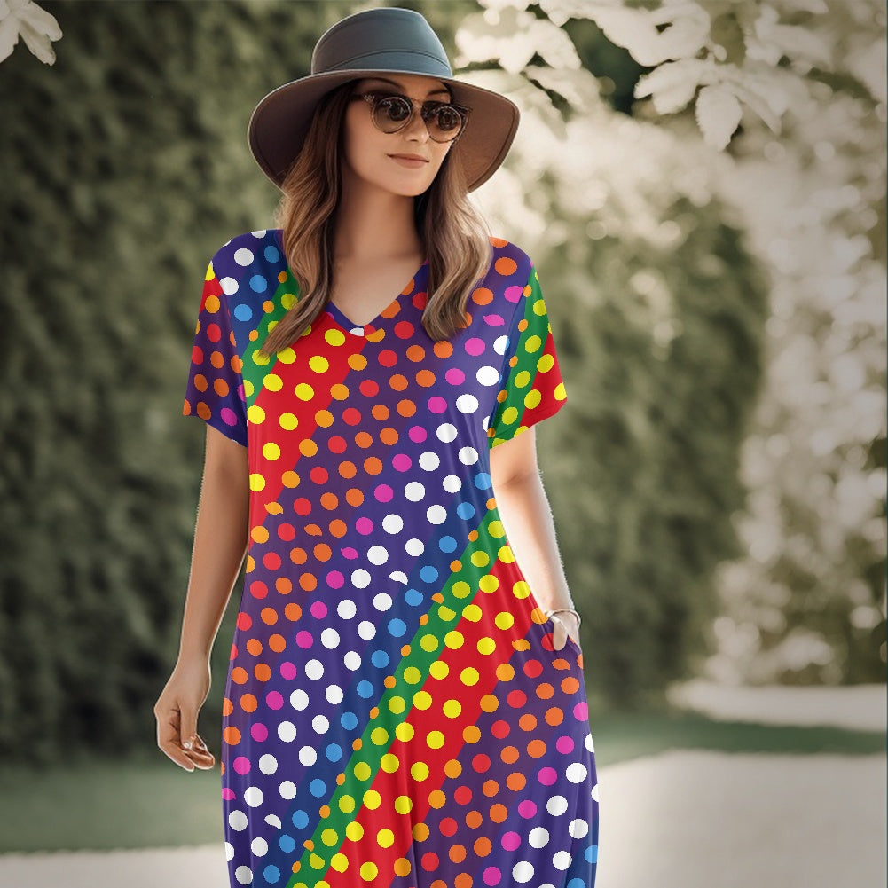 Women's Short Sleeve Plus Size Dress