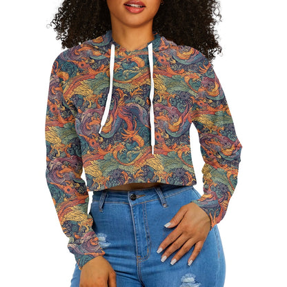 Women's midriff-baring sweatshirt - Chinese