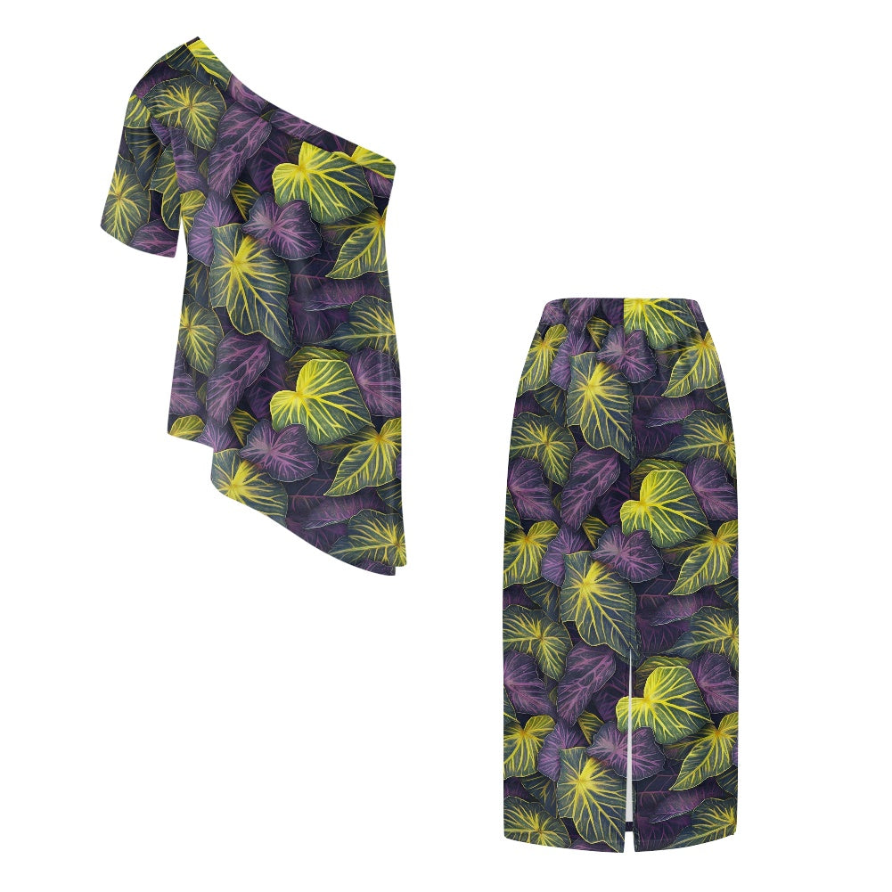 Elegant Off-Shoulder Two-Piece Dress for Women