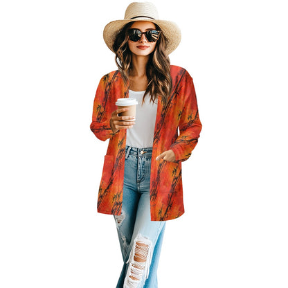 Long-sleeved cardigan jacket white