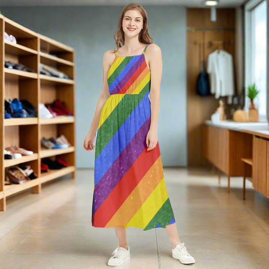 Rainbow Pride | Gay Pride | LGBTQ Pride | Boho Sleeveless Summer Dress