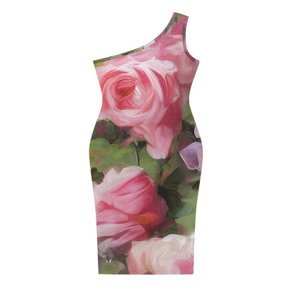 Discover Elegance: Luxtrini's One-Shoulder Slim Dress - Rose