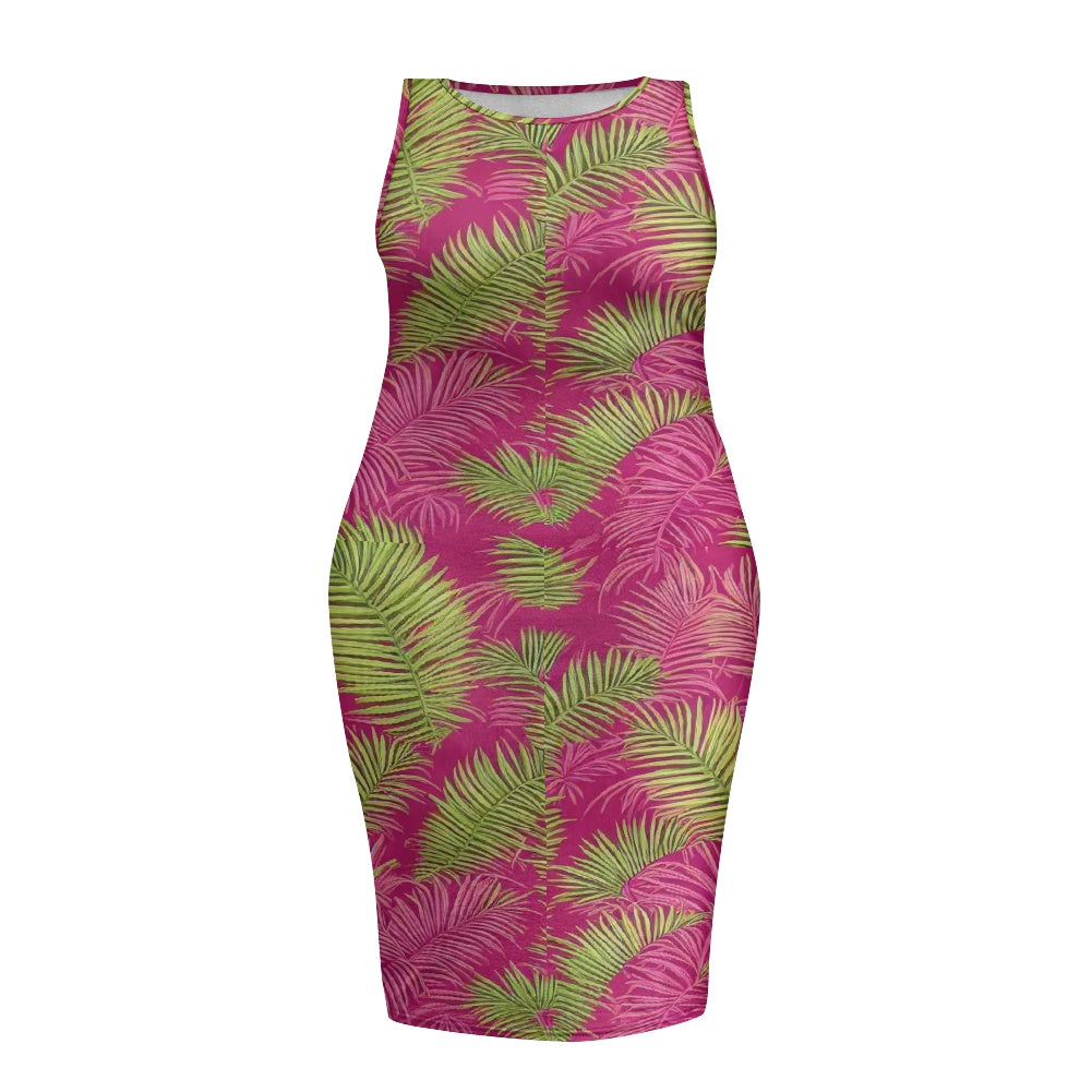 Women's sleeveless plus size dress