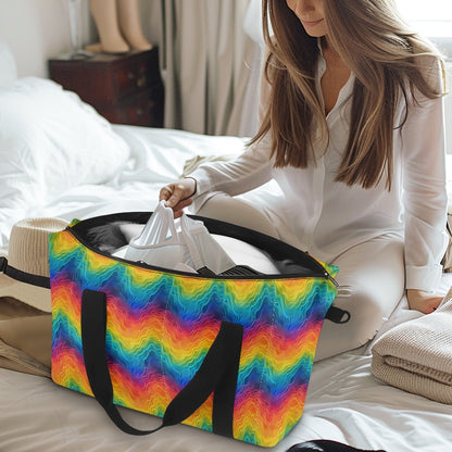 Rainbow Wavy Lines Lightweight luggage