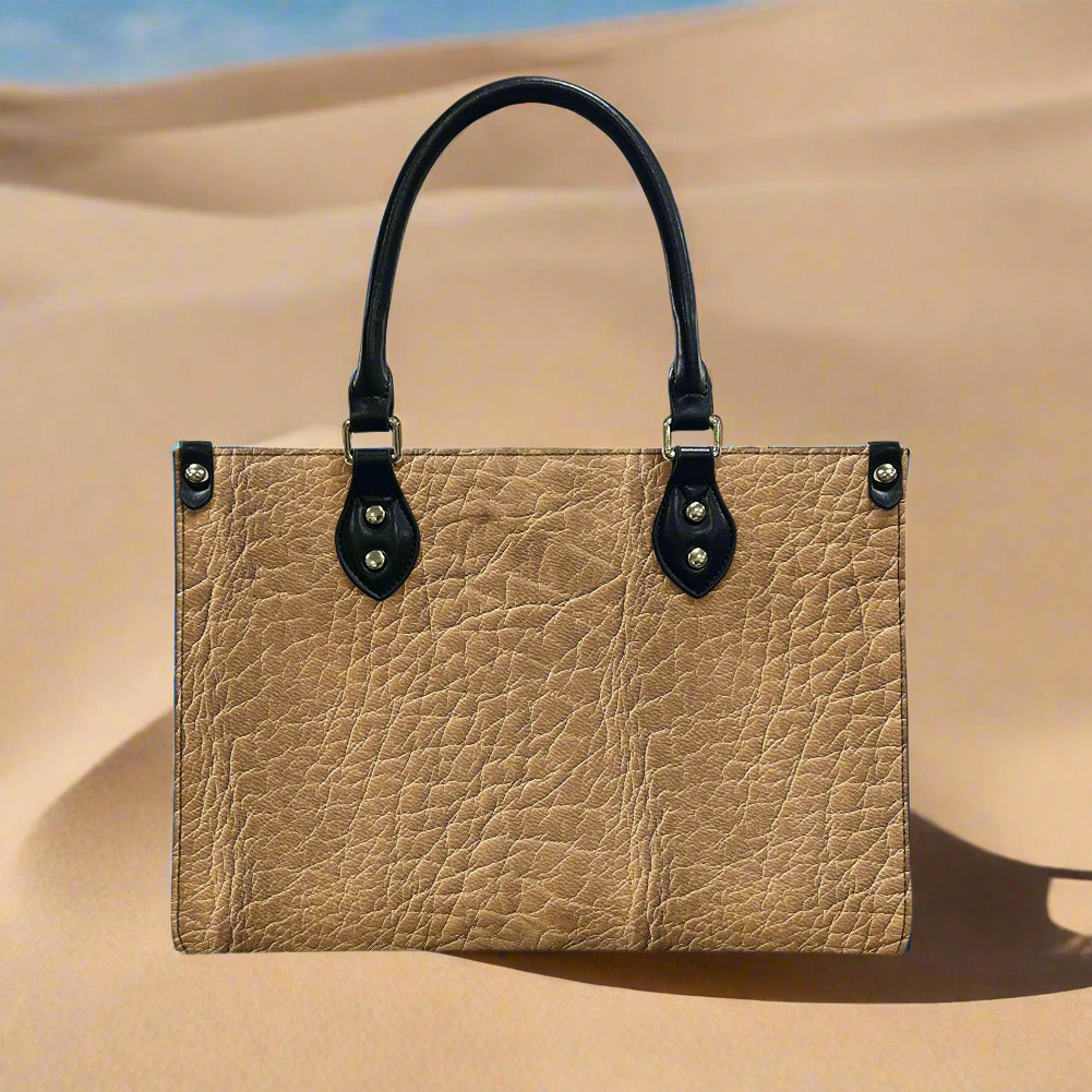 Golden Dune: Classic Textured PU Leather Women's Twill Handbag