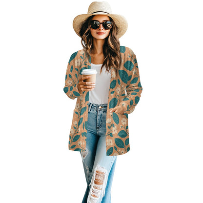 Long-sleeved cardigan jacket white