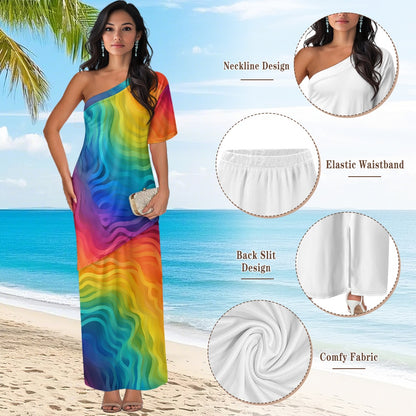 Elegant Off-Shoulder Two-Piece Dress for Women