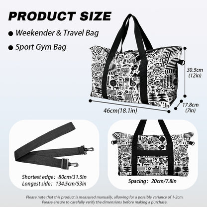 Black and White Ethnic African Lightweight luggage