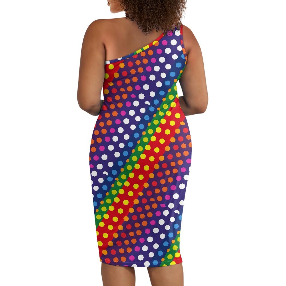 Women's one-shoulder slim dress