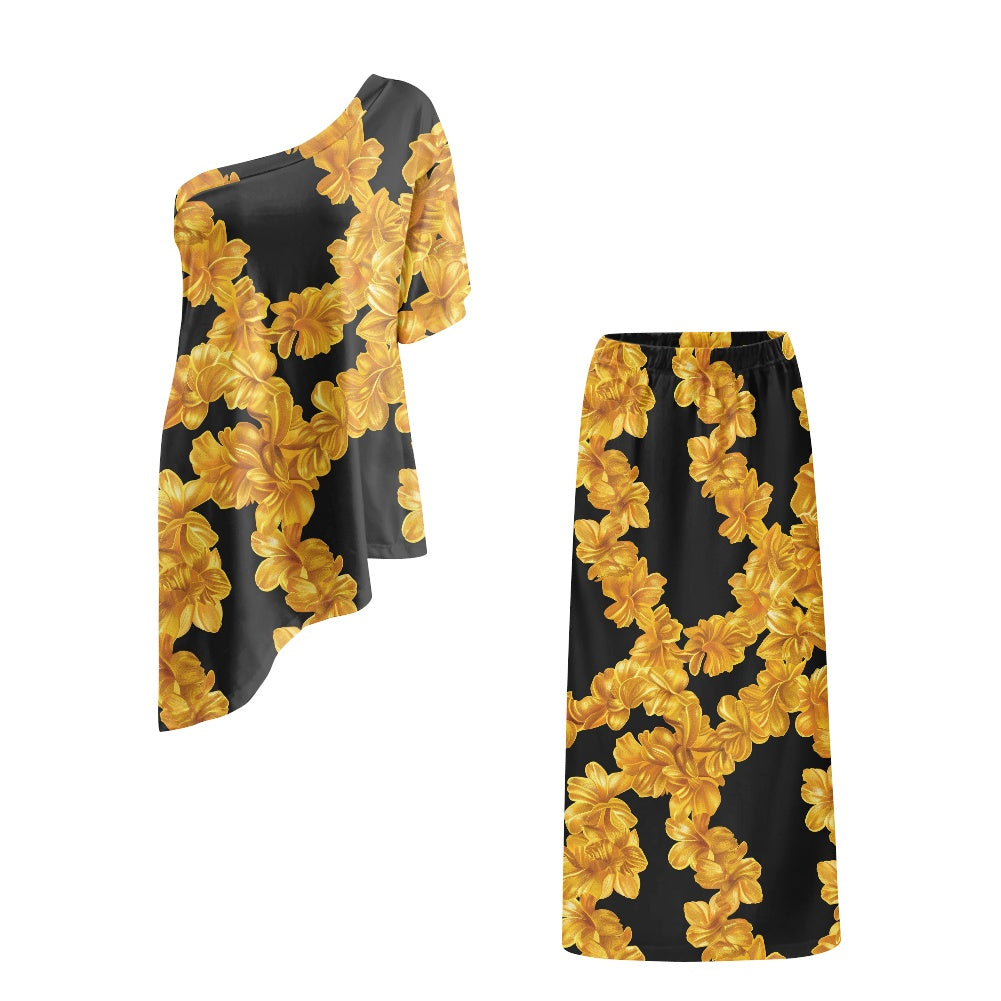 Elegant Off-Shoulder Two-Piece Dress for Women