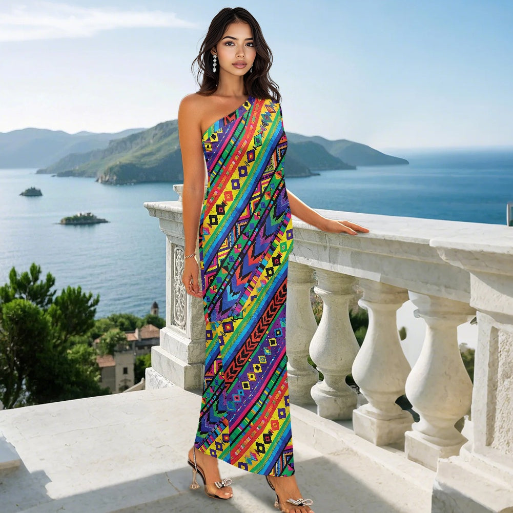 Elegant Off-Shoulder Two-Piece Dress for Women