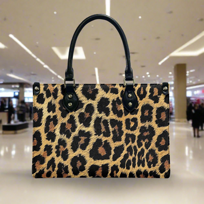 Leopard print Women's PU leather twill handbag