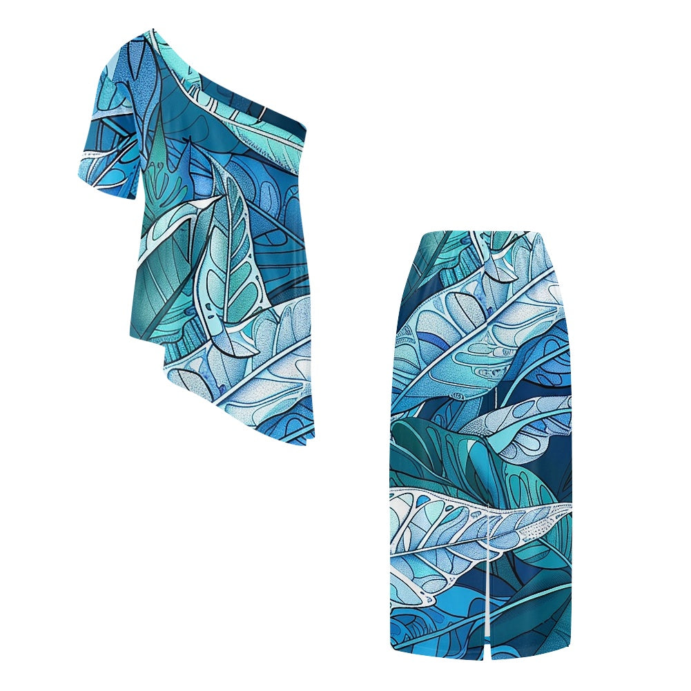 Elegant Off-Shoulder Two-Piece Dress for Women