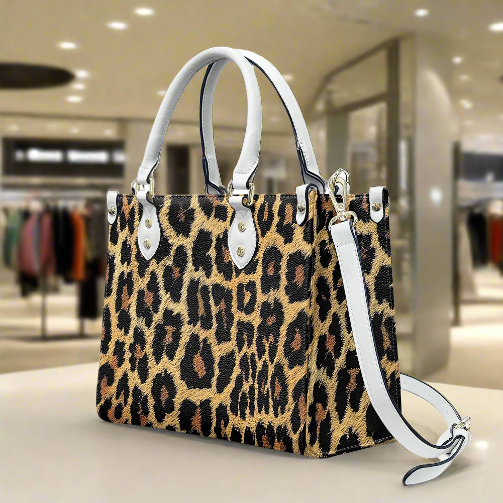 Leopard print Women's PU leather twill handbag