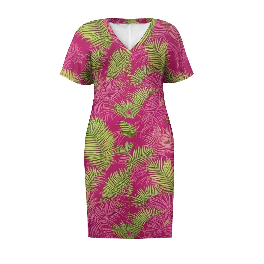 Women's Short Sleeve Plus Size Dress