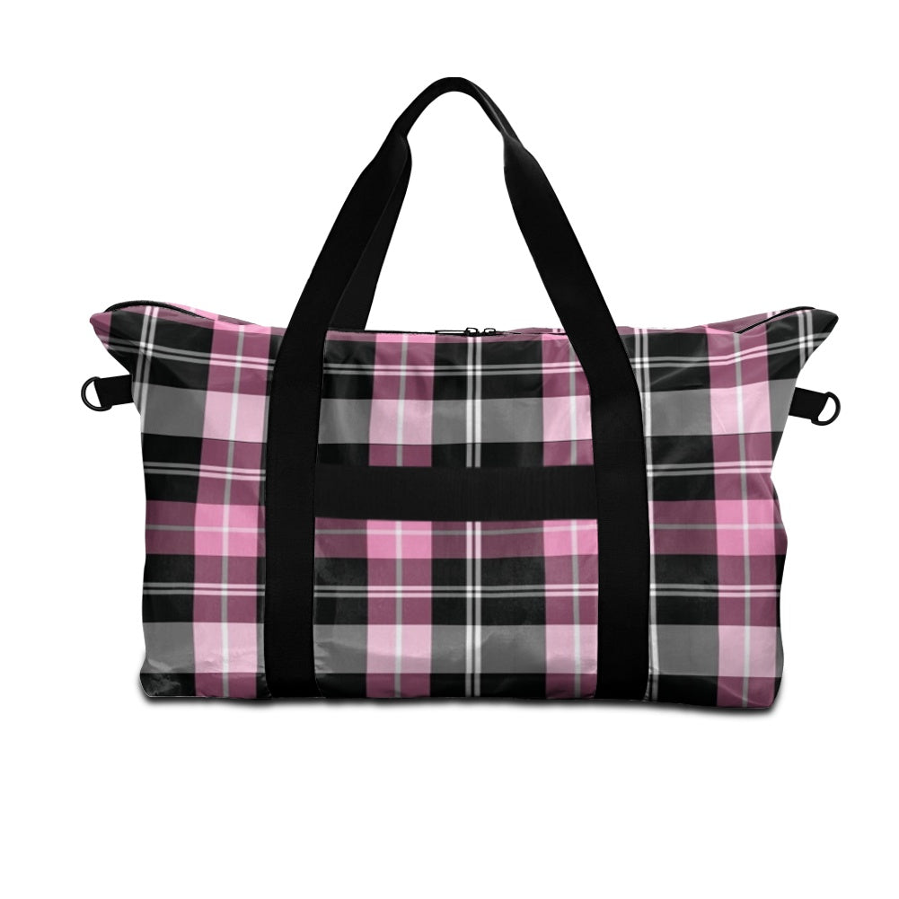 Pink plaid Lightweight luggage